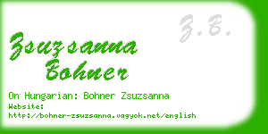 zsuzsanna bohner business card